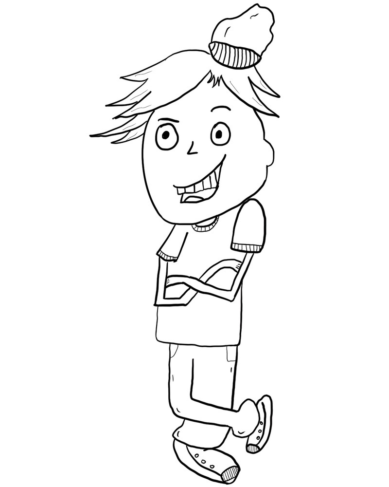 Teenager Cartoon Character